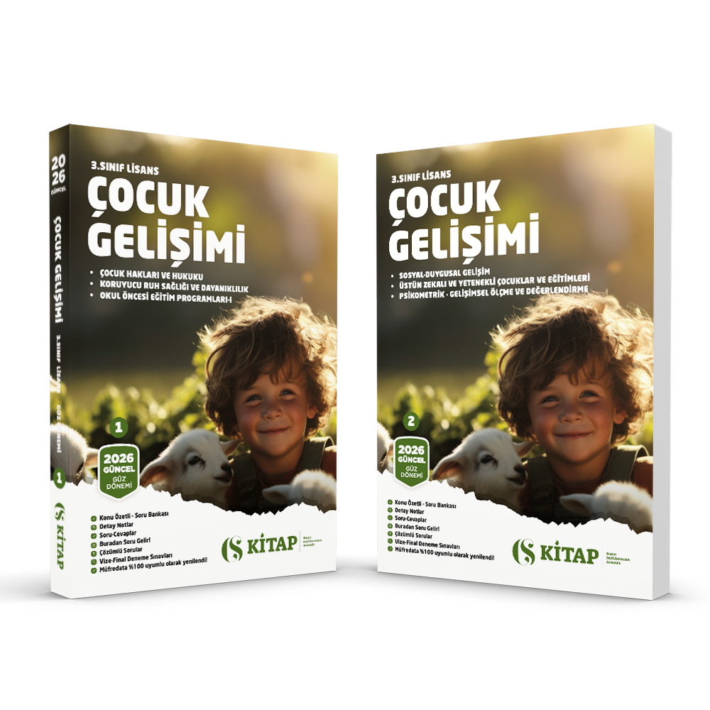 Çocuk Gelişimi 3. Sınıf Güz 1. Kitap ve 2. Kitap