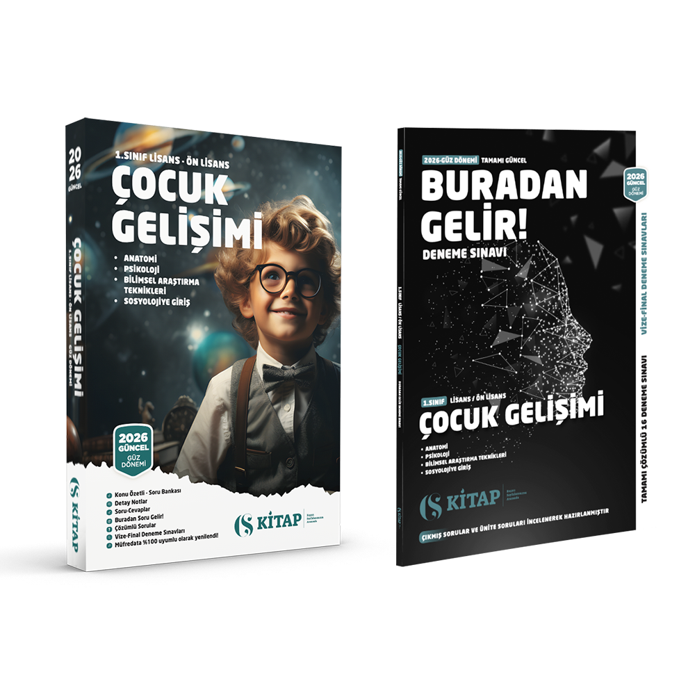 (Özel Set) Çocuk Gelişimi 1. Sınıf Güz ve Deneme