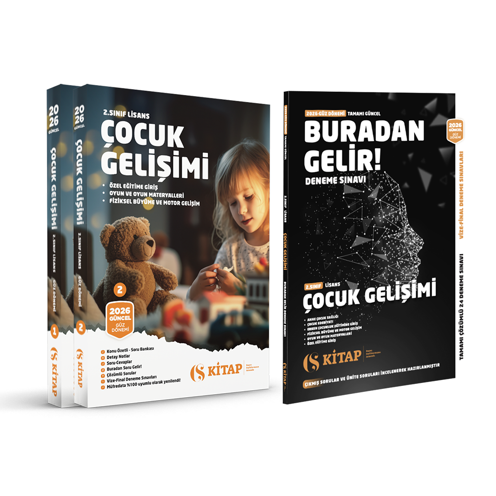 (Özel Set) Çocuk Gelişimi 2. Sınıf Güz 1. 2. Kitap ve Deneme