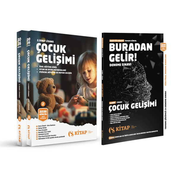 (Özel Set) Çocuk Gelişimi 2. Sınıf Güz 1. 2. Kitap ve Deneme