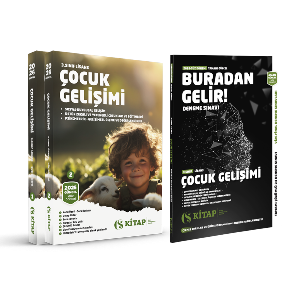 (Özel Set) Çocuk Gelişimi 3. Sınıf Güz 1. 2. Kitap ve Deneme