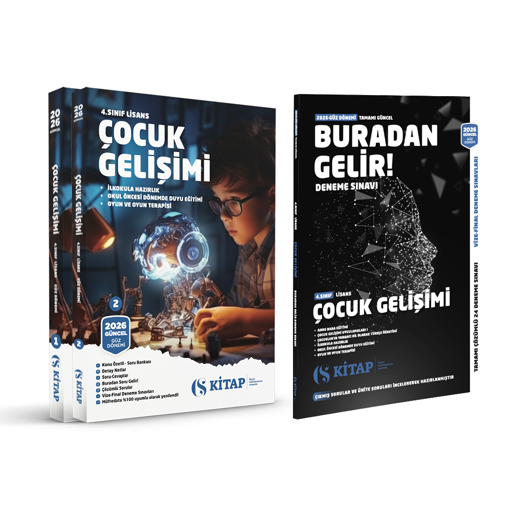 (Özel Set) Çocuk Gelişimi 4. Sınıf Güz 1. 2. Kitap ve Deneme