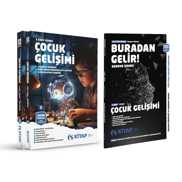(Özel Set) Çocuk Gelişimi 4. Sınıf Güz 1. 2. Kitap ve Deneme