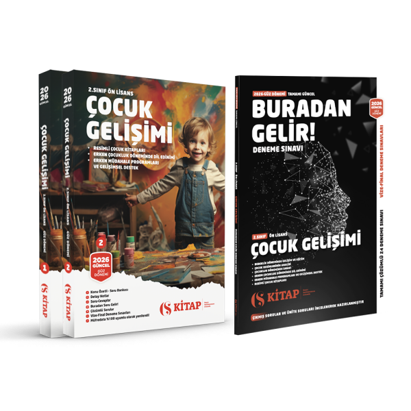 (Özel Set) Çocuk Gelişimi Ön Lisans 2. Sınıf Güz 1. 2. Kitap ve Deneme