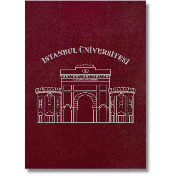 Bordo Deri Diploma Dosyası Gümüş Yaldızlı Özel Tasarım