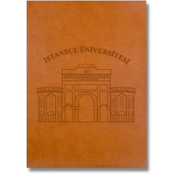 Taba Deri Diploma Dosyası Sıcak Baskılı Özel Tasarım