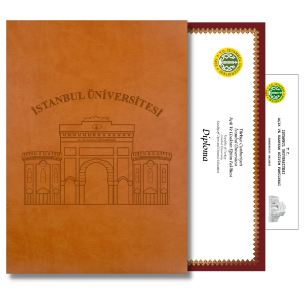 Diploma Baskısı ve Taba Deri Diploma Dosyası Sıcak Baskılı Özel Tasarım