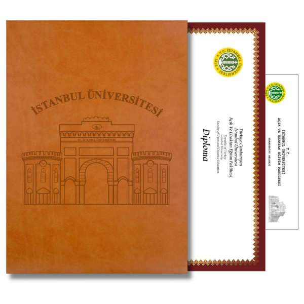 Diploma Baskısı ve Taba Deri Diploma Dosyası Sıcak Baskılı Özel Tasarım