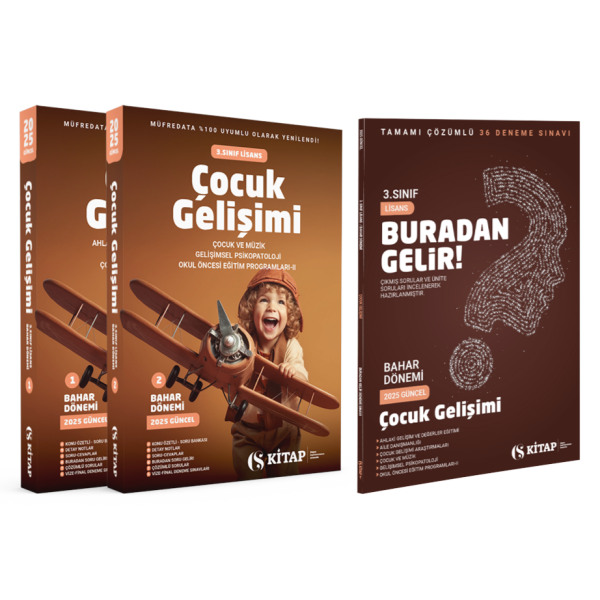 (Özel Set) Çocuk Gelişimi 3. Sınıf Bahar 1. 2. Kitap ve Deneme
