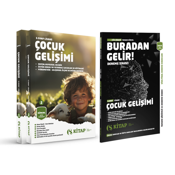 (Özel Set) Çocuk Gelişimi 3. Sınıf Güz 1. 2. Kitap ve Deneme