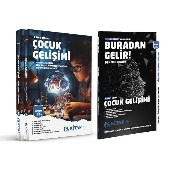 (Özel Set) Çocuk Gelişimi 4. Sınıf Güz 1. 2. Kitap ve Deneme